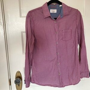 Weatherproof Vintage Red Gingham Button Down Shirt Long Sleeve